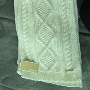 Michael Kors Cream Cable Knit Scarf
